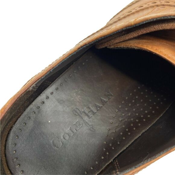 Cole Haan Mens Williams C12210 Tan Wingtip Lace Up Oxford Dress Shoes Size 9 M main image 12